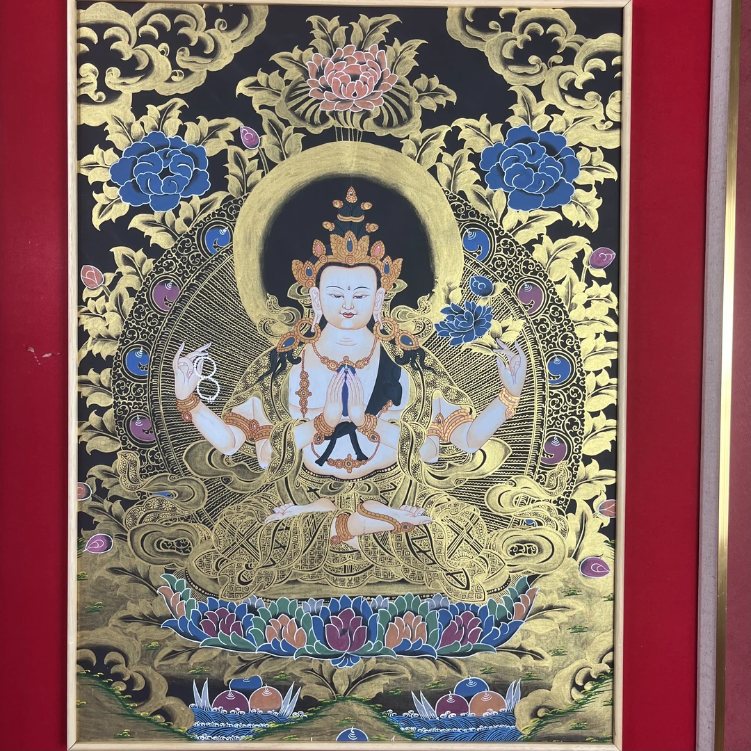 XMLY0479藏传艺术作品-四臂观音