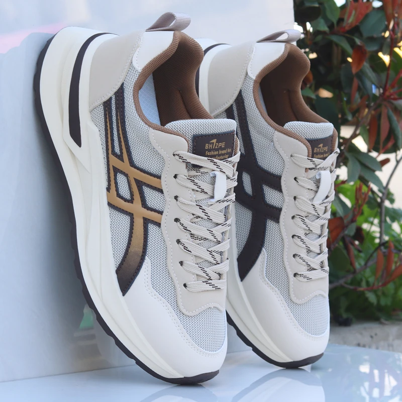 春季厚底老爹百搭网面潮鞋男鞋潮流休闲运动鞋防滑耐磨跑步鞋子男