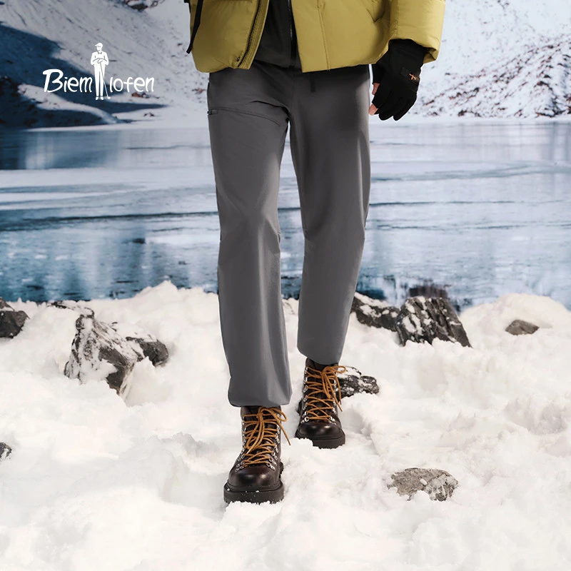 【斜纹登山布】比音勒芬2025秋季新款男士长裤户外运动弹力休闲裤