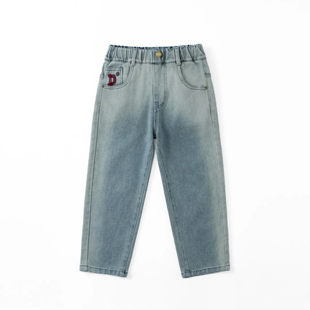 童装时尚百搭春秋潮搭中大童牛仔裤5253