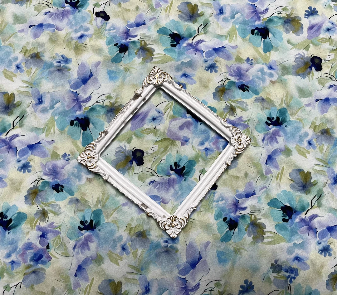 [100%棉绸]花团锦簇！数码印花a类棉！服装裙子【两米包邮】