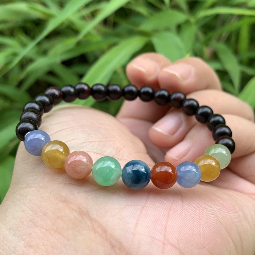 天然缅甸A货翡翠卡7手串