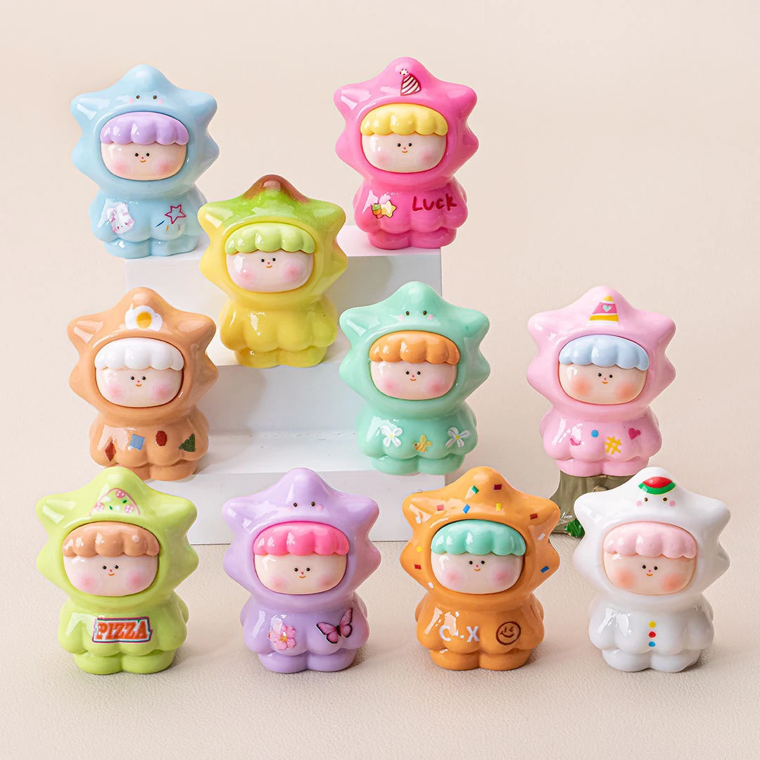 【新品双许愿】实色许愿星莉丝diy树脂萌粒摆件挂件盲盒对对碰