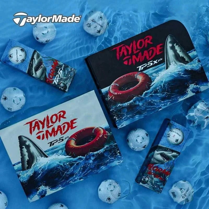 Taylormade泰勒梅高尔夫球TP5X Pix3.0SHARK鲨鱼限量golf五层球