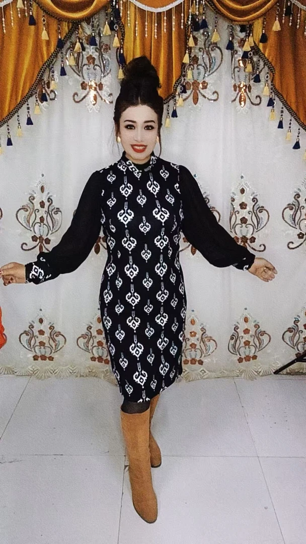 艾德来斯连衣裙يىڭىلىق ئەتلەس كۆينەكatlas koynak