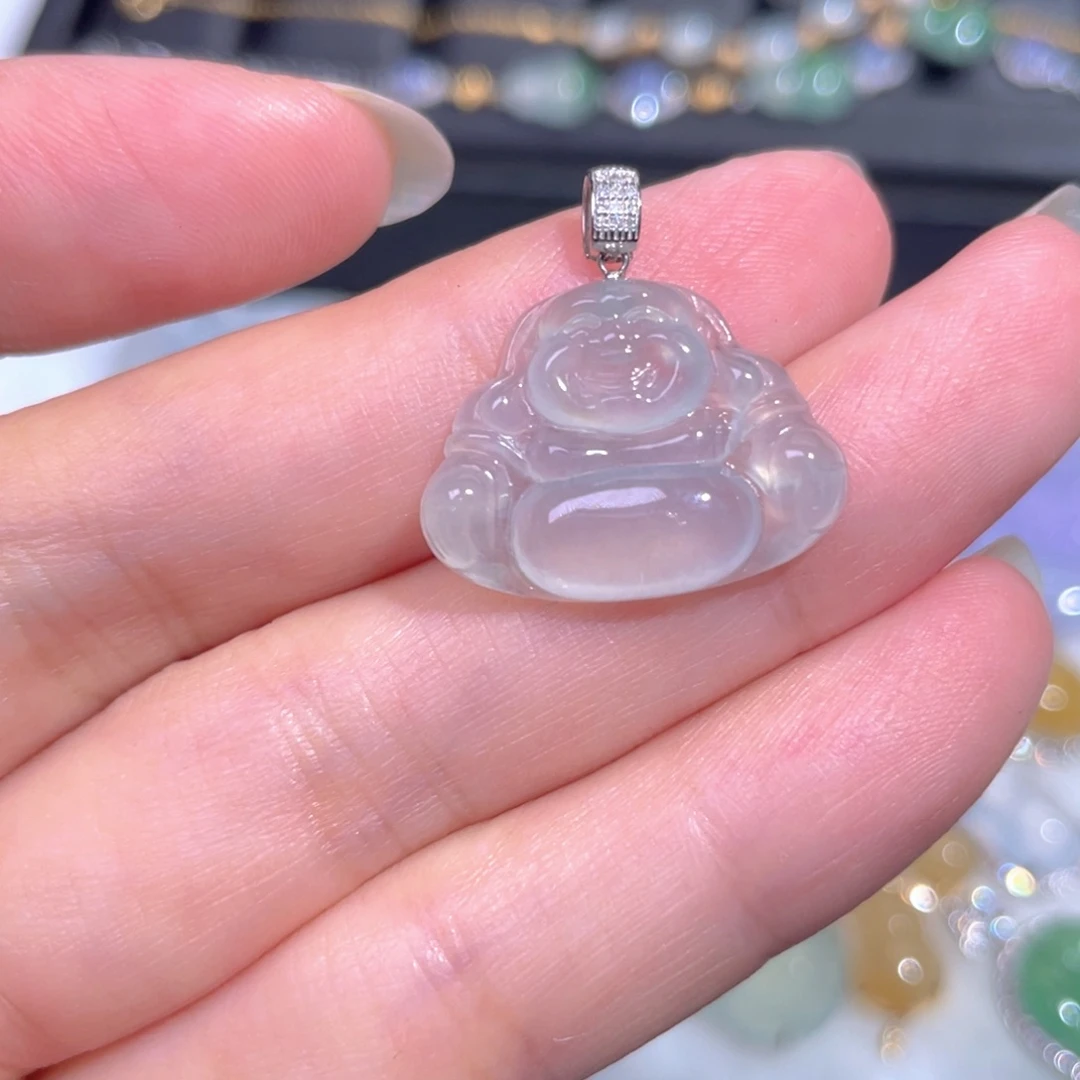 颈饰18K金镶嵌翡翠翡翠