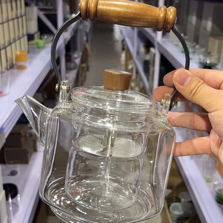实木 提梁壶 煮茶壶