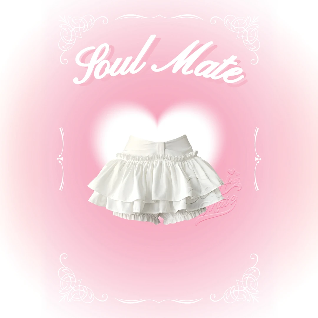 SoulMate 「纯欲蛋糕裙」白色百搭夏季甜美日系COS蓬蓬裙