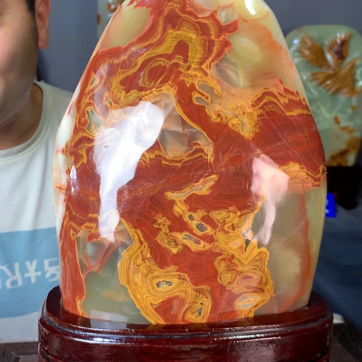 石材天然古青石原石摆