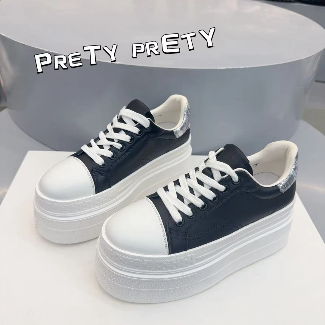 现货C1｜真皮羊里垫轻软松糕厚底鞋女｜标准尺码｜5241