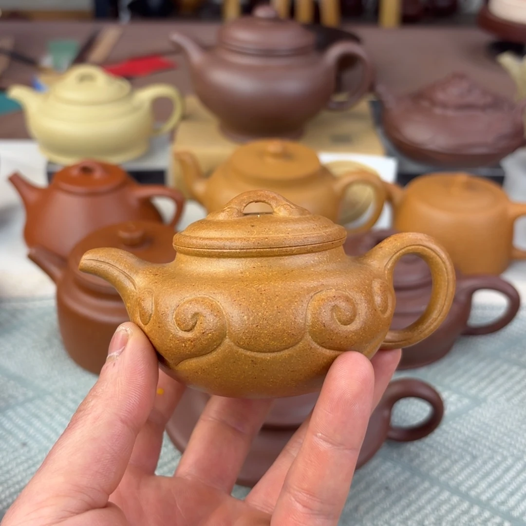 紫砂茶壶瑕疵 如意 降坡泥 145cc