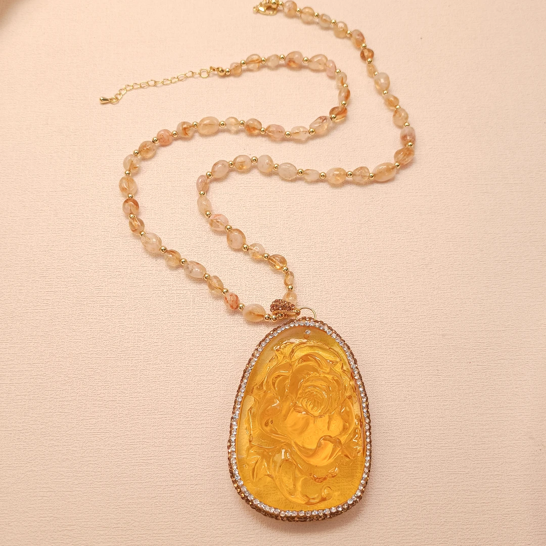 铜合金合成锆石项链 WSTM-001323 项链气质百搭时尚精致轻奢