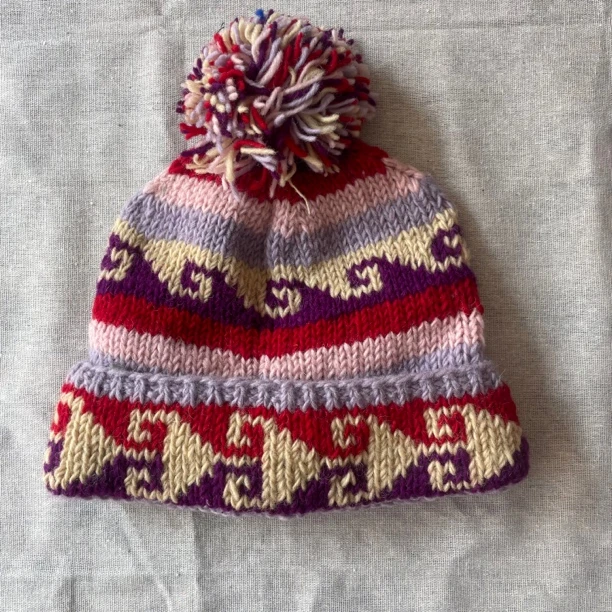 Nepal纯羊毛手工编织帽子