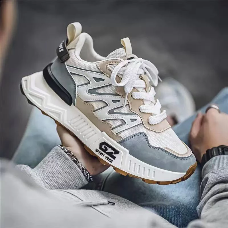 男鞋秋季2024新款厚底隐形内增高10cm休闲运动百搭阿甘老爹鞋子潮