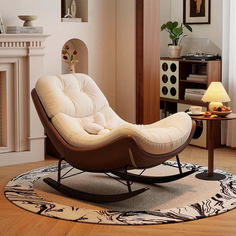 美物俪家摇椅躺椅阳台家用休闲客厅懒人摇摇椅轻奢设计师沙发椅