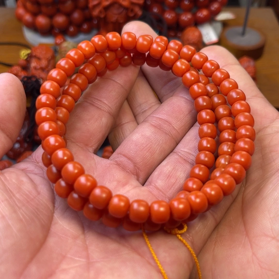 南红玛瑙未镶嵌保山精工老型108卡8mm