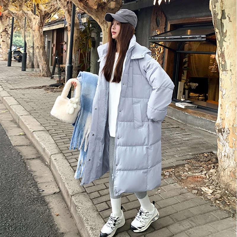 【思冉】棉服女长款2024冬新款加厚棉衣外套宽松韩版百搭保暖棉服