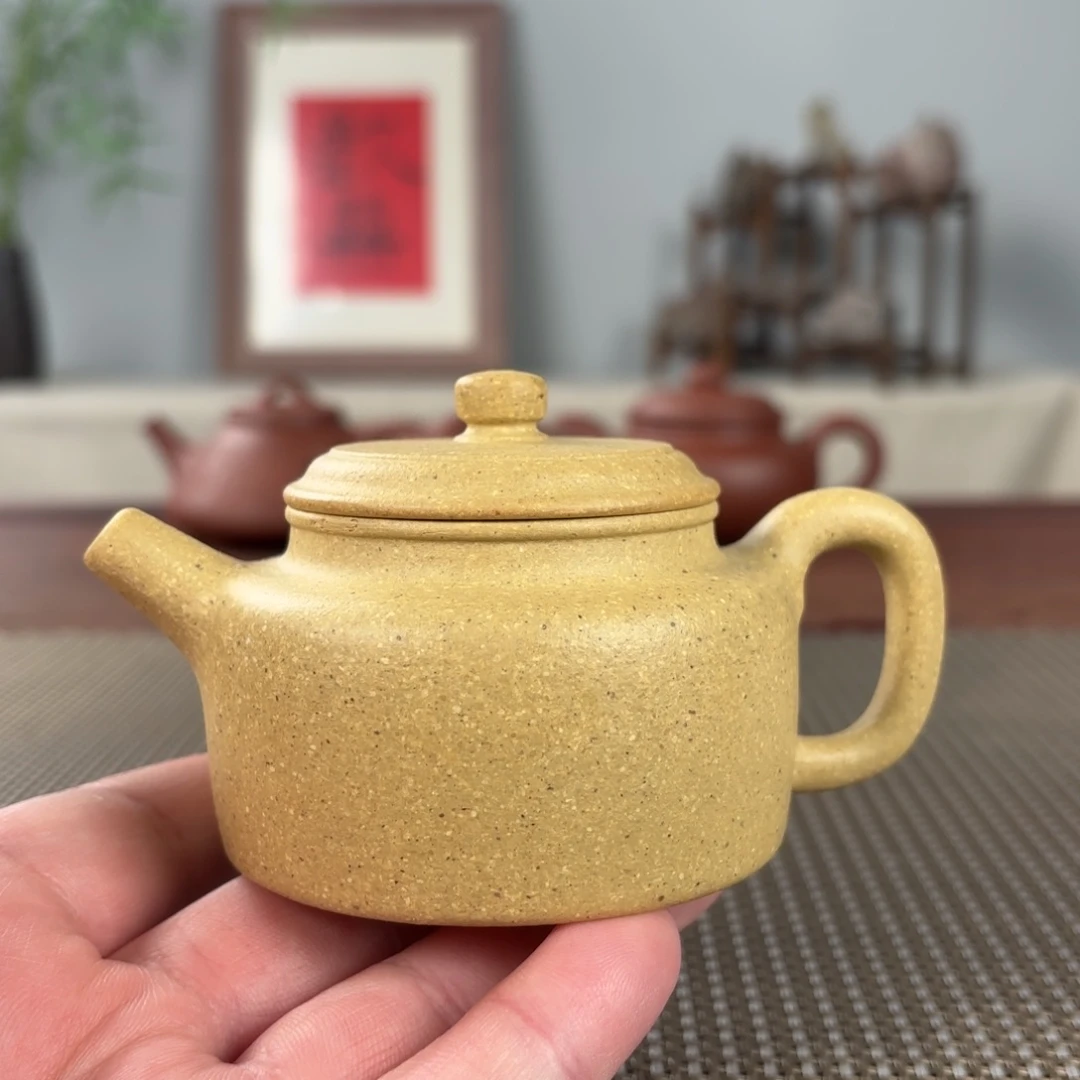紫砂茶壶财**通微瑕黄龙山原矿紫砂壶