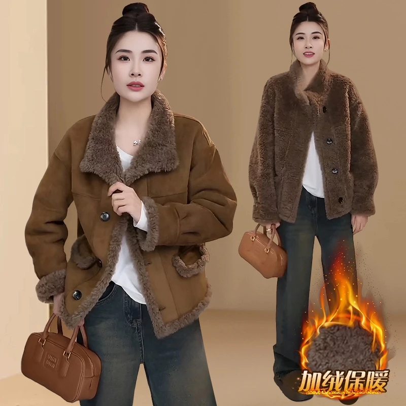 小个子棉衣棉服女2025秋冬短款立领宽松简约气质加厚保暖时尚外套