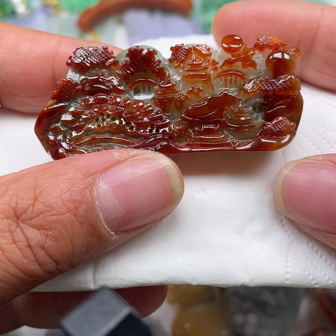 颈饰未镶嵌翡翠翡玉缘翡翠