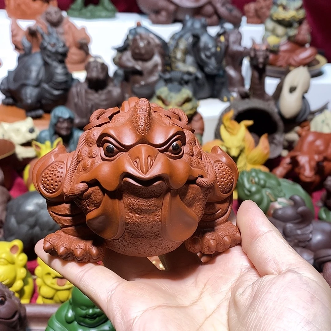 紫砂茶宠宜兴紫砂鸡蟾