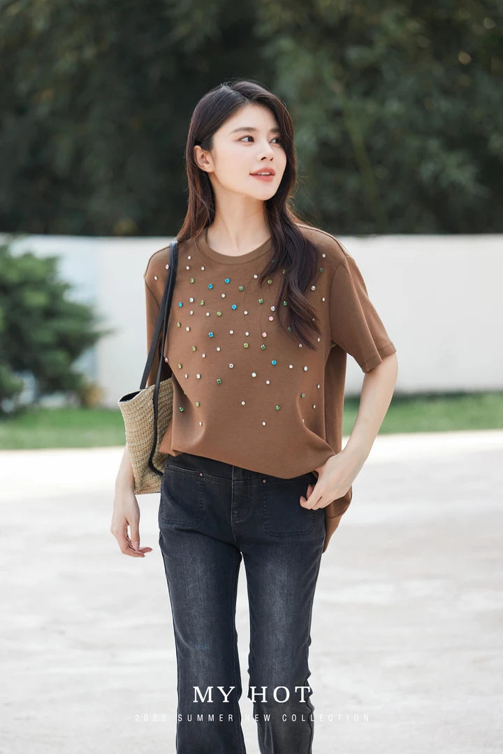 华家曼商场同款2025夏款大版型T恤