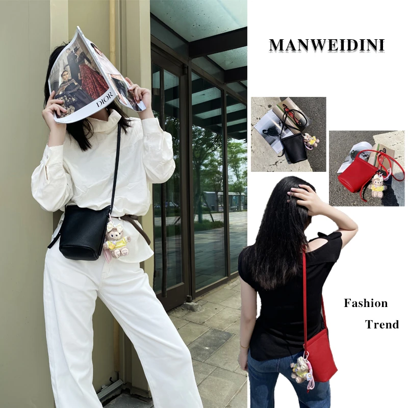 【漫威蒂尼】时尚轻便简约手机包纯色高级感韩风斜挎包包学生
