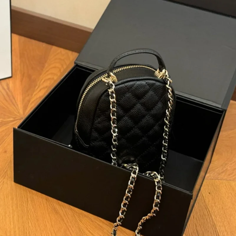 CHENG FENG 新款 鱼子酱双肩包 可单肩斜跨82525黑色（配礼盒）