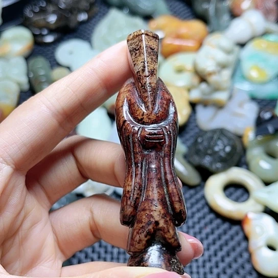 白玉菩提吊坠摆件