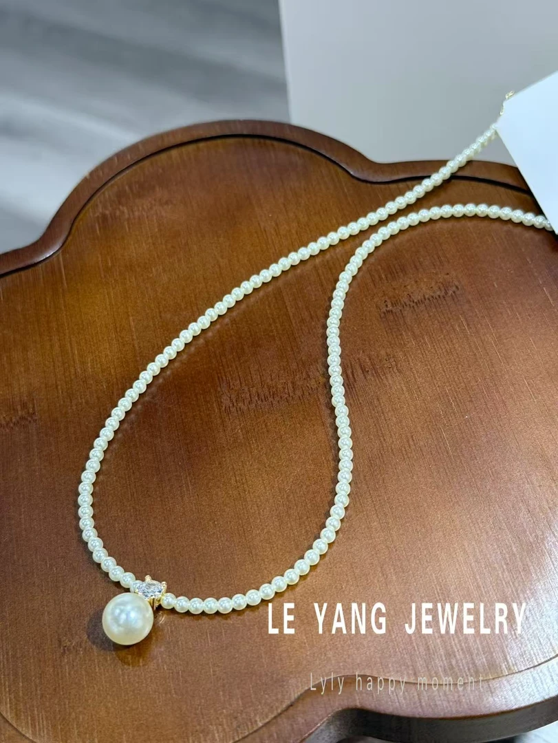 铜合金仿珍珠项链 LEYANG【星垂璎珞】复古小众个性项链颈链