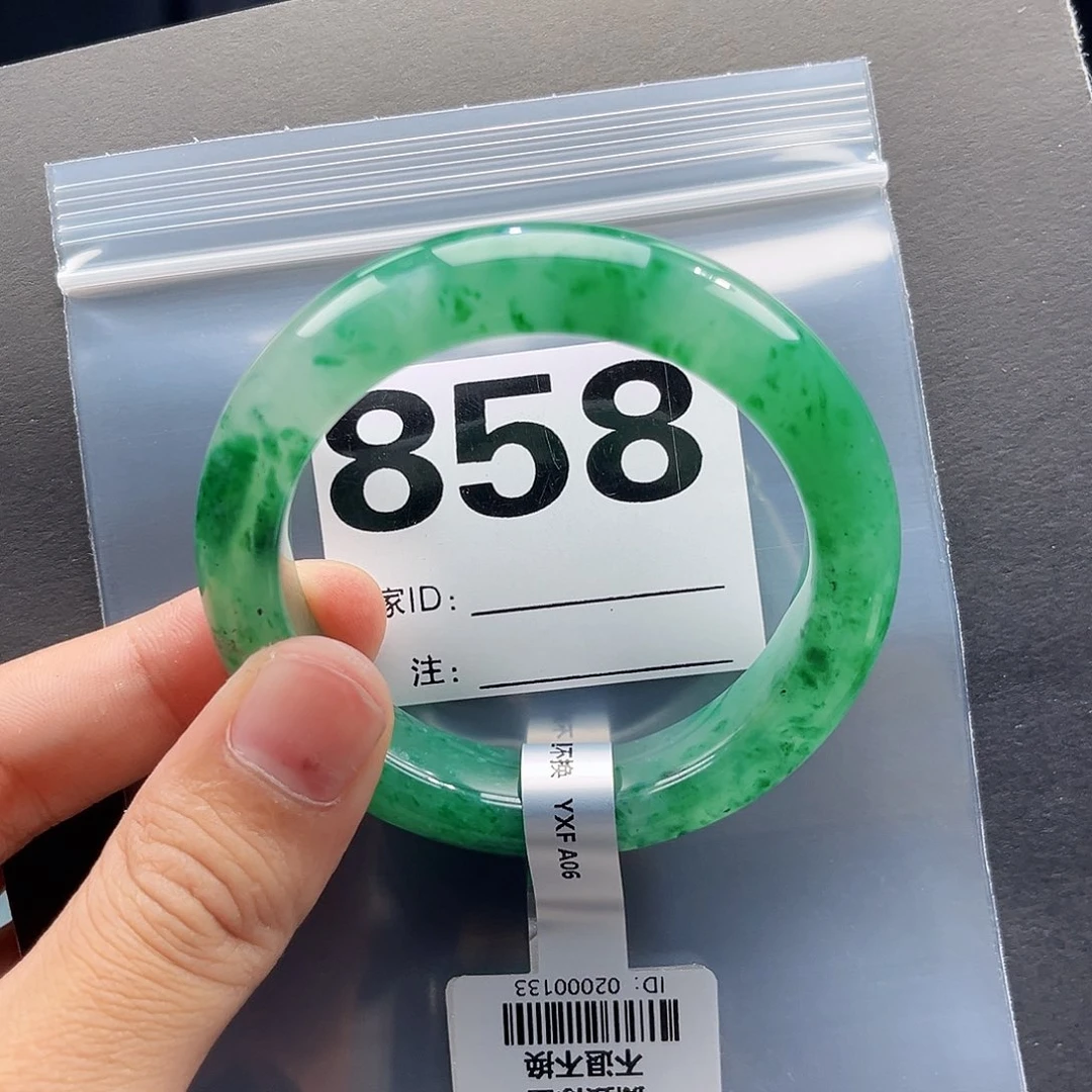 未镶嵌手镯石英质玉（非洲翠）54圈口858