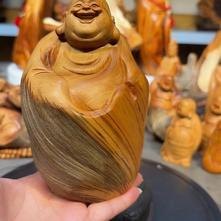 柏木太行崖柏弥勒佛