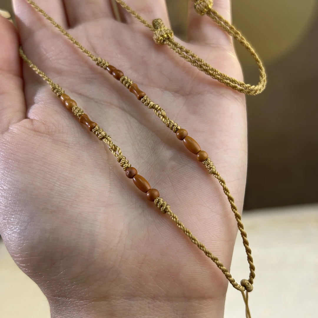 纯手工编织挂坠绳细款精美设计橄榄核挂坠绳可调节