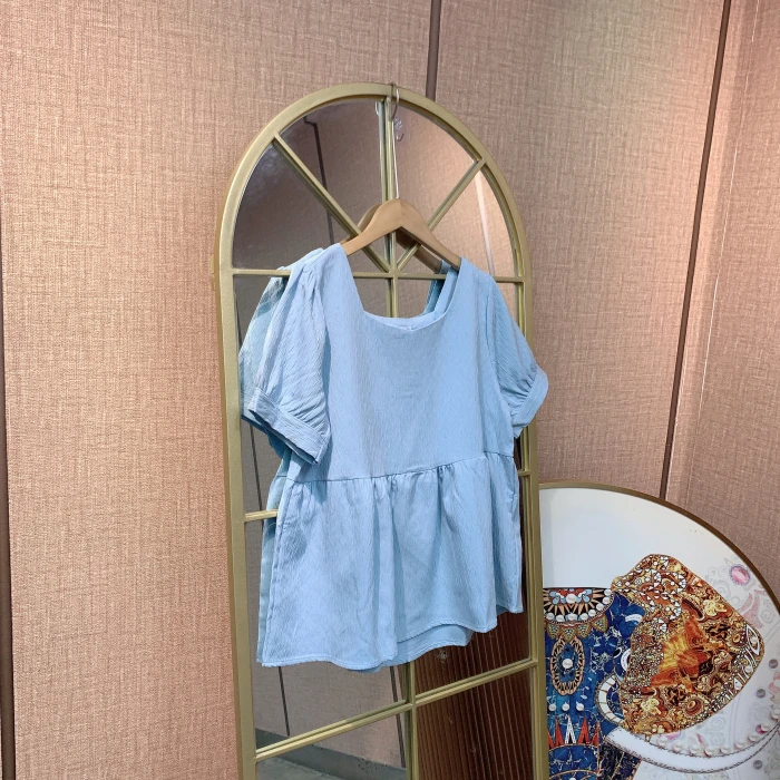 CR145孕妇蓝色上衣  L100-130