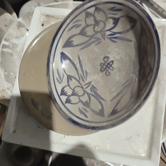 瓷发两个碟子！口径14.5