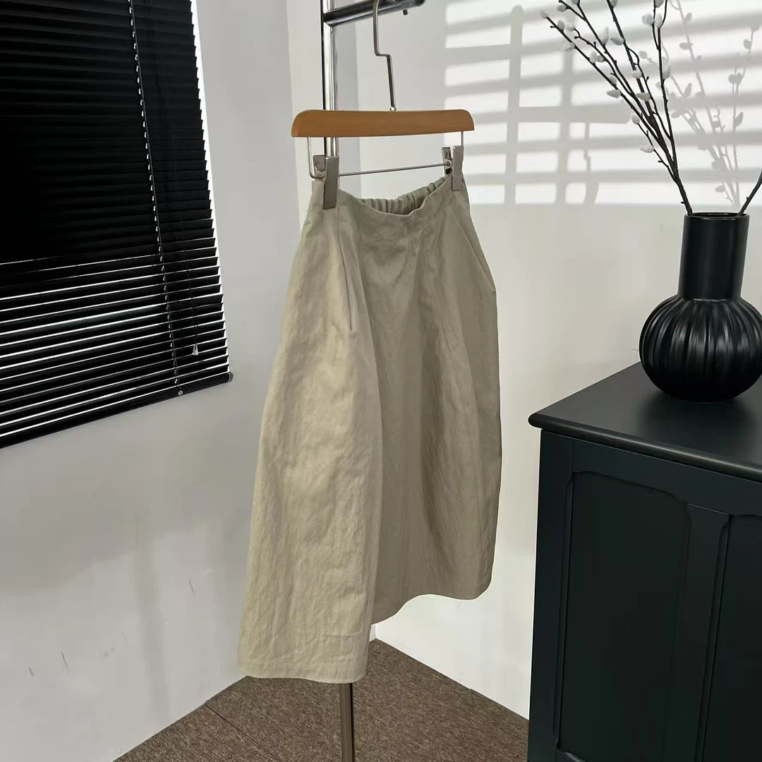 【老头女装定制】 锦棉简约百搭短款灯笼裙 N-25033