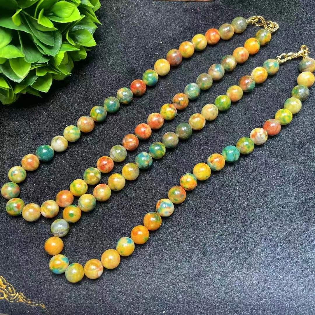 S8132【福嘟嘟】千草灵碧灵碧健妄石绿玛瑙项链-多样性只发一件