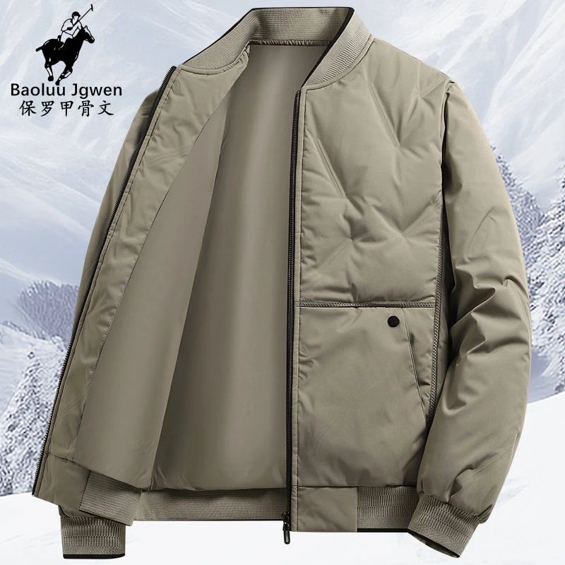 Baoluu Jgwen/保罗甲骨文棉衣冬季商务休闲棉衣男棒球领加绒