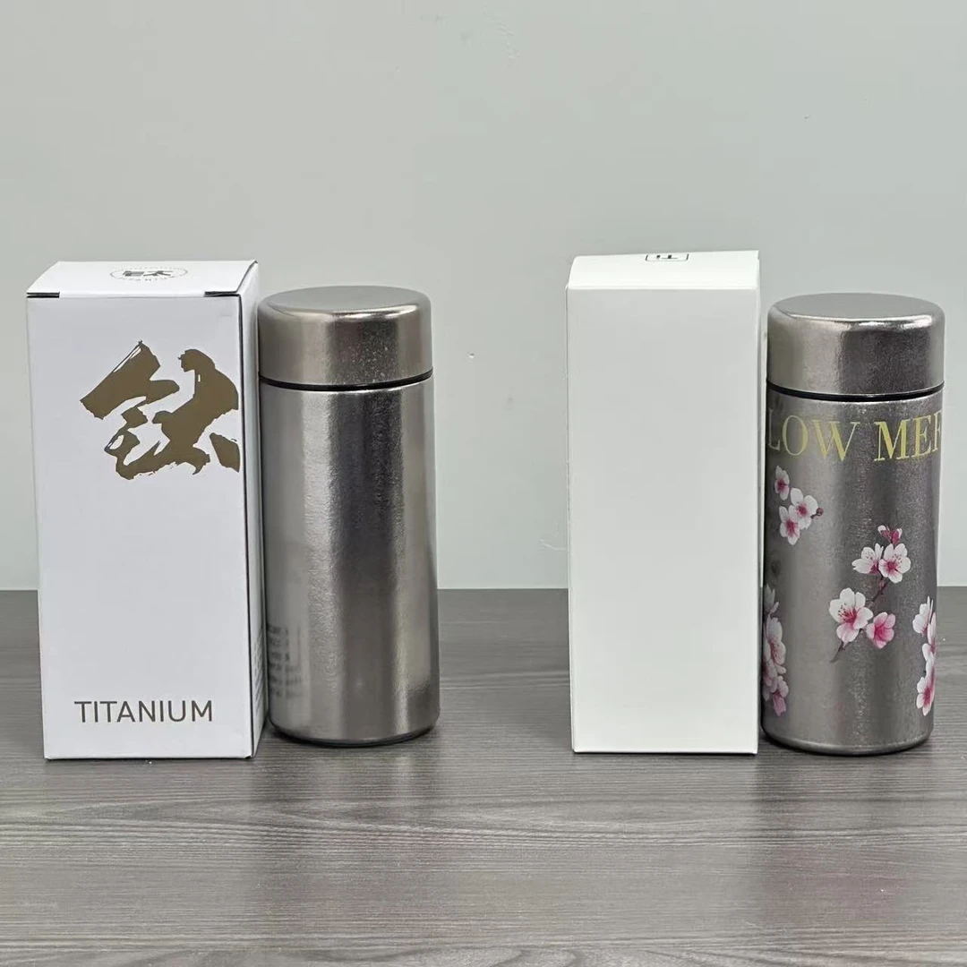 纯钛口袋杯真空保温杯随身杯一口杯钛杯200ml