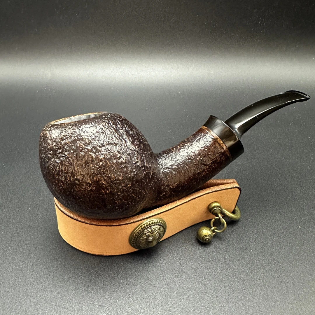 杰弗森棕色喷砂河豚斗型烟斗3mm