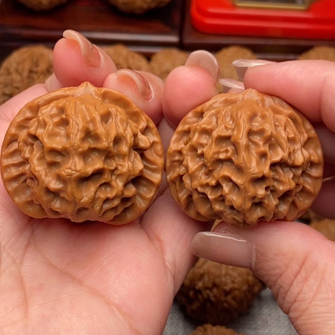 文玩核桃把件40全品绝配龙鳞