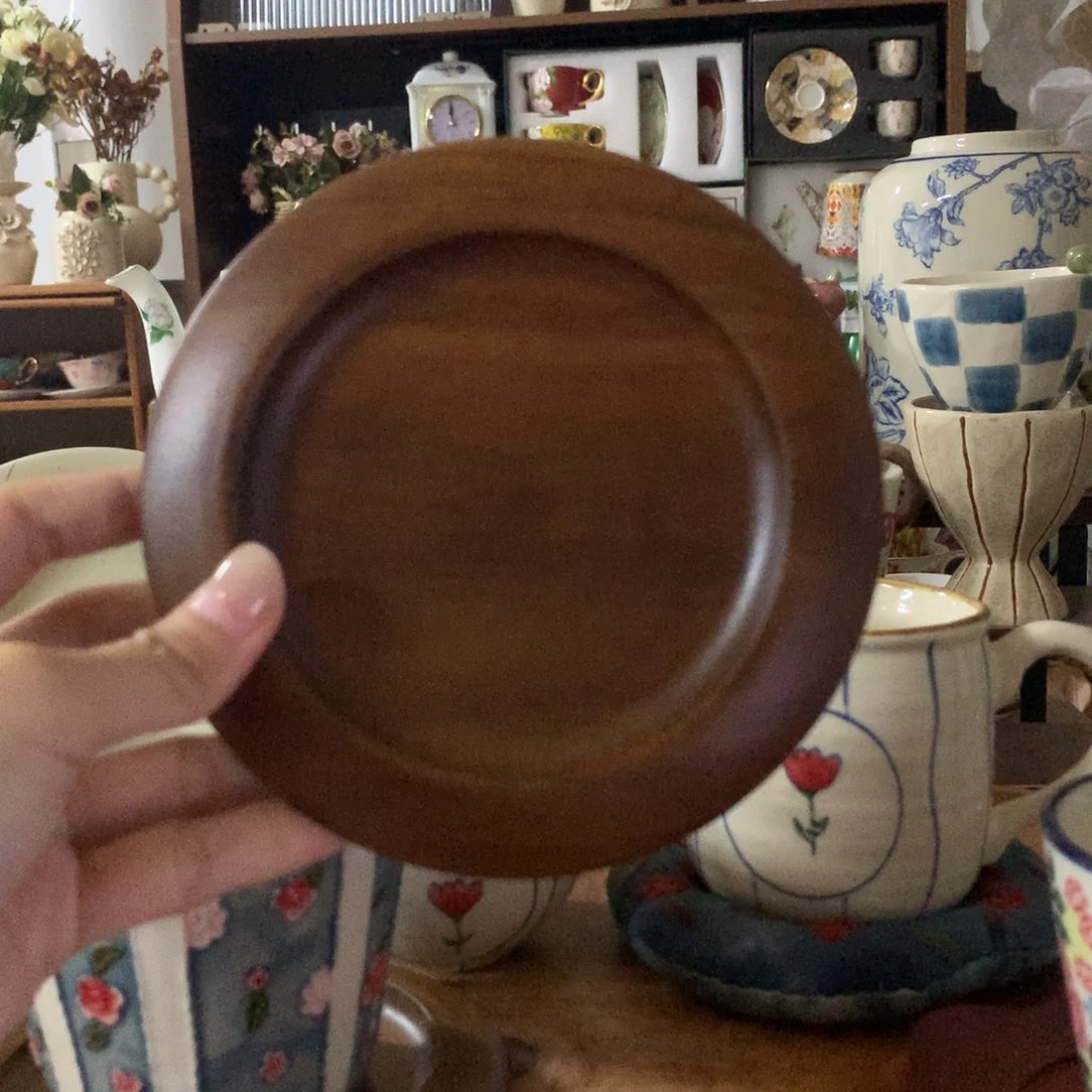 秋***半陶瓷（直播间指定款）相思木碟1个