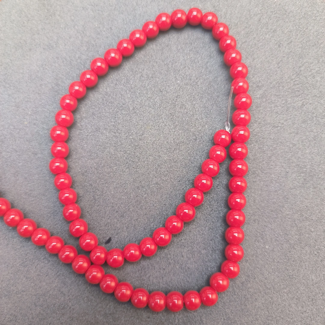 M342号-卡6mm红色半成品链子