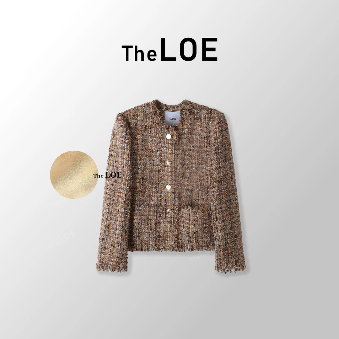 TheLOE/【老钱古董系】织带点缀粗花呢绵羊毛小香外套#01.03W-G3578