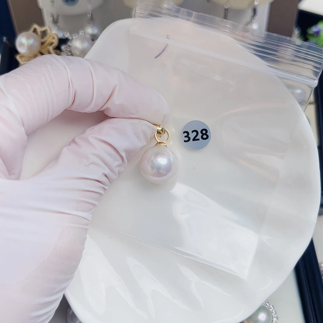 银S925镶嵌淡水珍珠耳饰