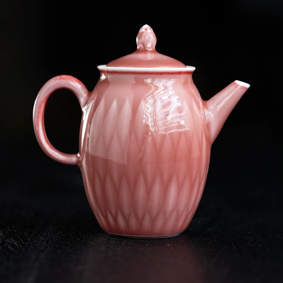 SH-2128[学茶严选]豇豆红莲瓣壶