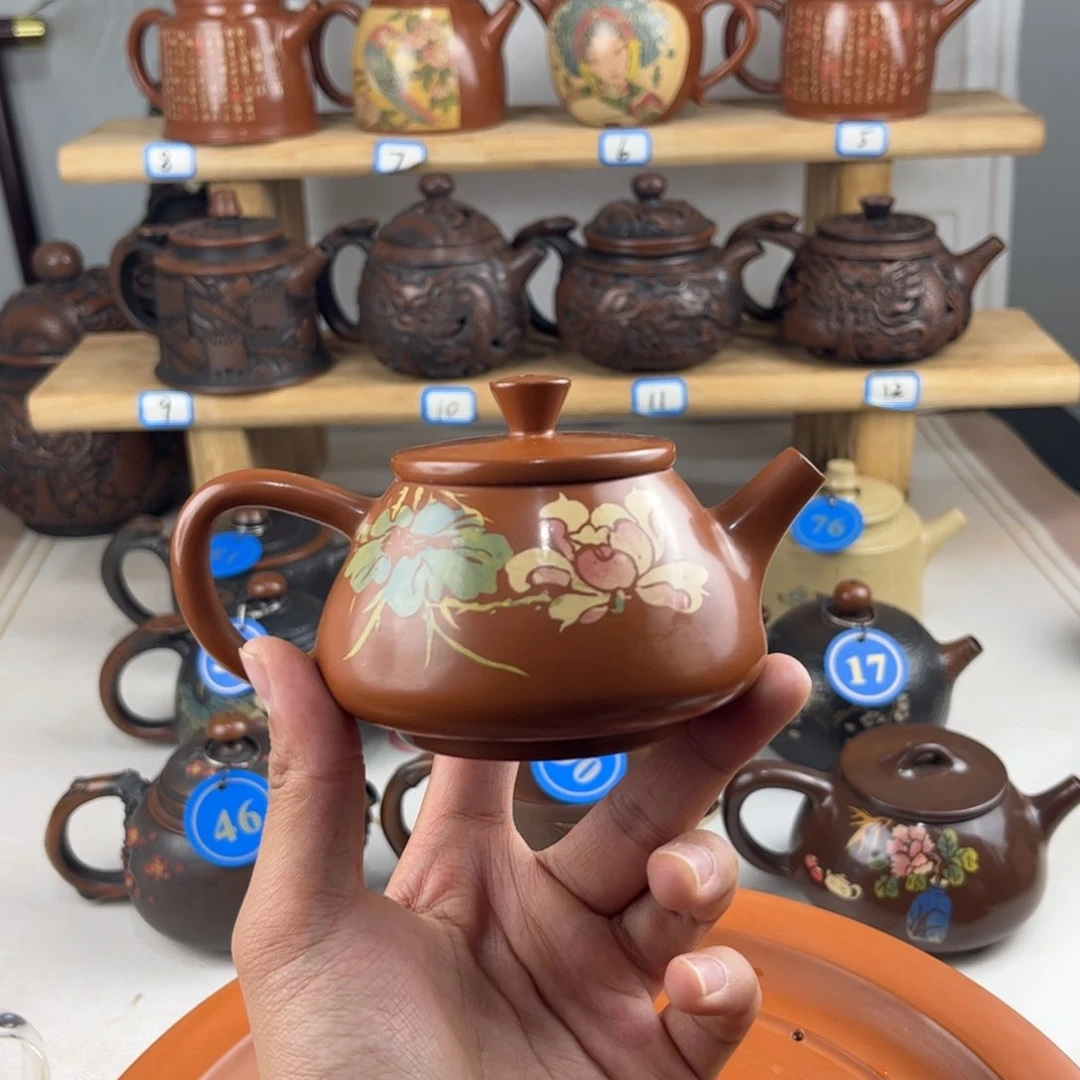 壶建水紫陶老手艺人全手工制作