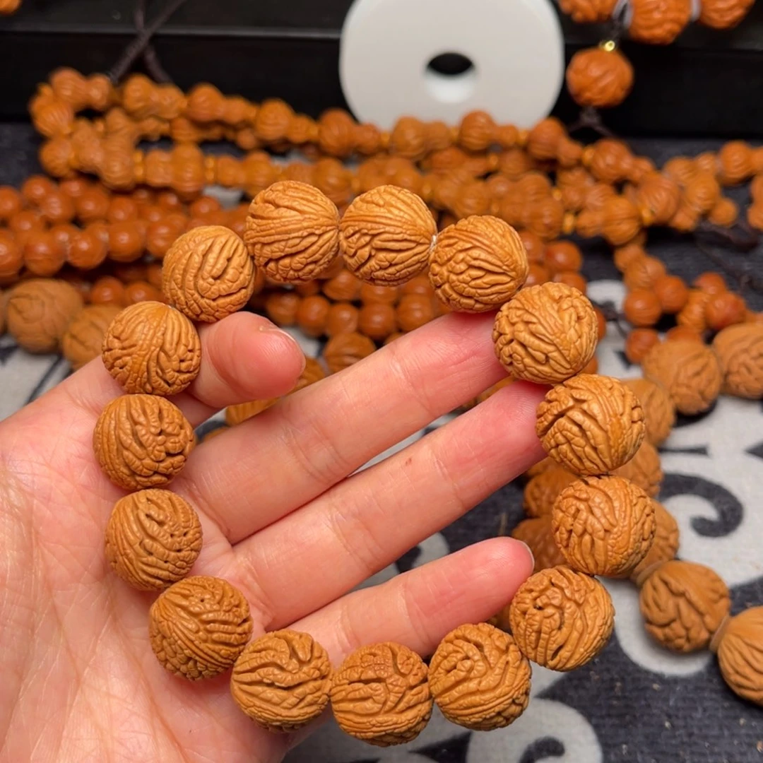 桃核手串龙纹桃核