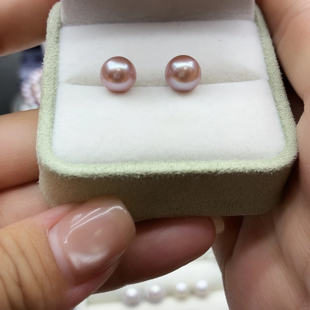 无非金属珍珠耳钉