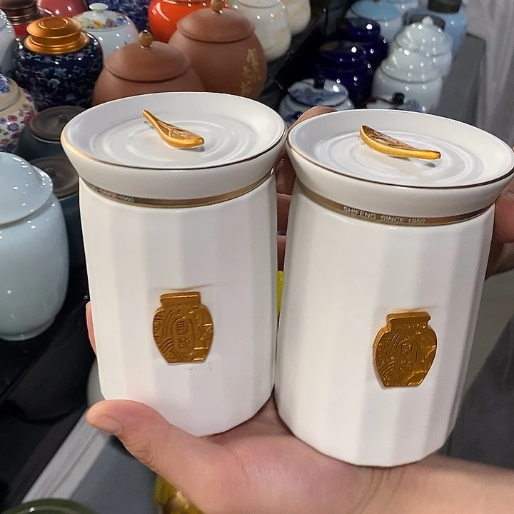 罐陶瓷茶叶罐密封罐家用摆件